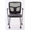 Officesource CoolMesh Collection Nesting Chair with Titanium Gray Frame 7794TNSABK